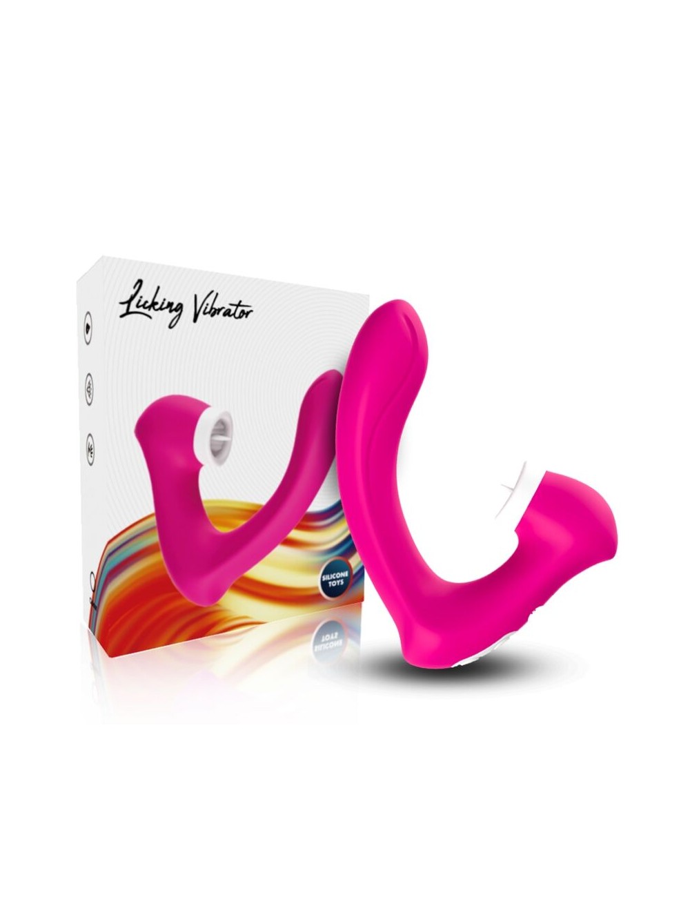 ARMONY - SECRETKISS LICKING VIBRATING CLIT & VIBRATOR CURVED FUCHSIA