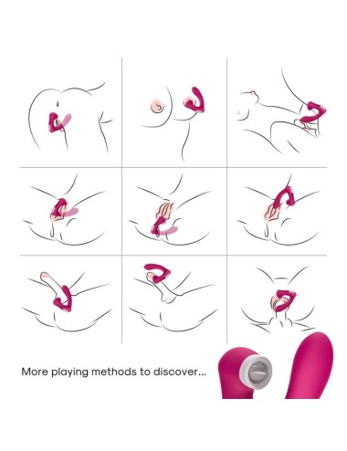 ARMONY - SECRETKISS LICKING VIBRATING CLIT & VIBRATOR CURVED FUCHSIA
