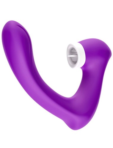 ARMONY - SECRETKISS LICKING VIBRATING CLIT & VIBRATOR CURVED PURPLE