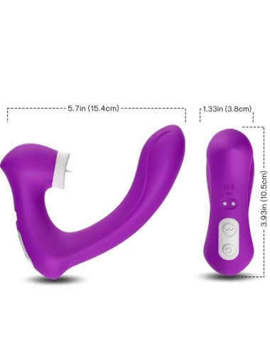 ARMONY - SECRETKISS LICKING VIBRATING CLIT & VIBRATOR CURVED PURPLE