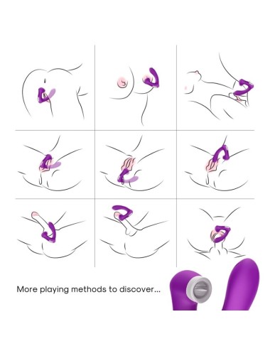 ARMONY - SECRETKISS LICKING VIBRATING CLIT & VIBRATOR CURVED PURPLE