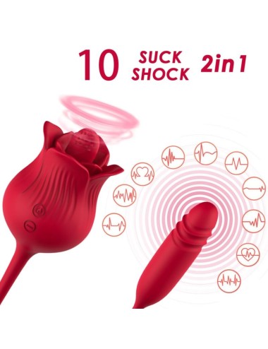 ARMONY - ROSELIP LICKING VIBRATING CLIT & VIBRATOR RED