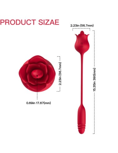 ARMONY - ROSELIP LICKING VIBRATING CLIT & VIBRATOR RED