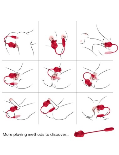 ARMONY - ROSELIP LICKING VIBRATING CLIT & VIBRATOR RED