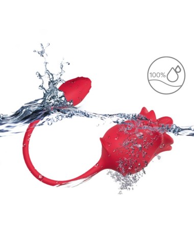 ARMONY - ROSE 2 IN 1 SUCTION STIMULATOR & VIBRATOR 10 MODES WITH RED TAIL