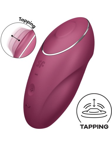 SATISFYER - TAP & CLIMAX 1 LAY-ON VIBRATOR RED