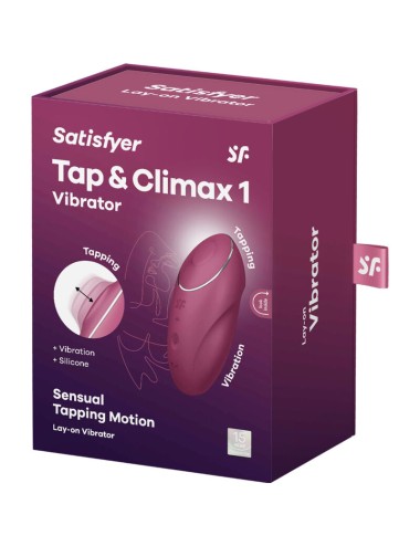SATISFYER - TAP & CLIMAX 1 LAY-ON VIBRATOR RED
