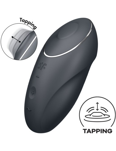 SATISFYER - TAP & CLIMAX 1 LAY-ON VIBRATOR BLACK