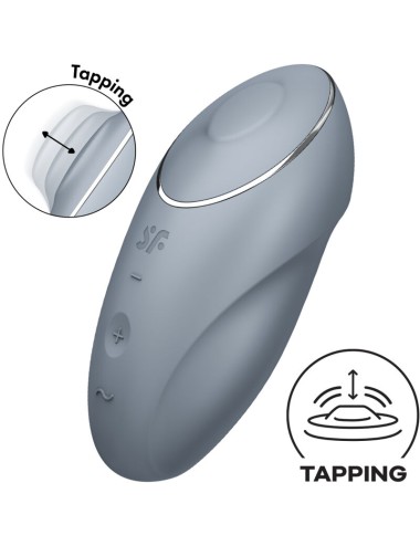 SATISFYER - TAP & CLIMAX 1 LAY-ON VIBRATOR GREY