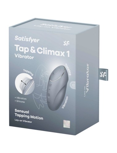 SATISFYER - TAP & CLIMAX 1 LAY-ON VIBRATOR GREY