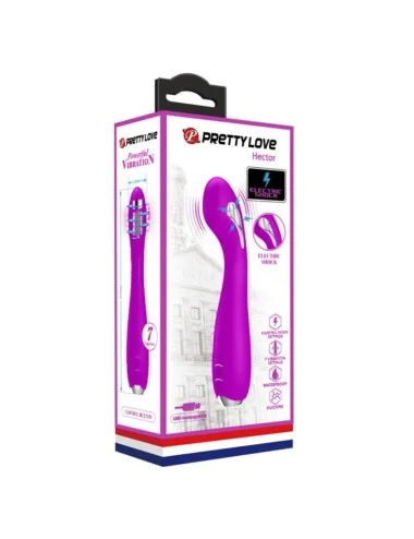 PRETTY LOVE - HECTOR RECHARGEABLE ELECTROSHOCK VIBRATOR WATERPROOF PURPLE