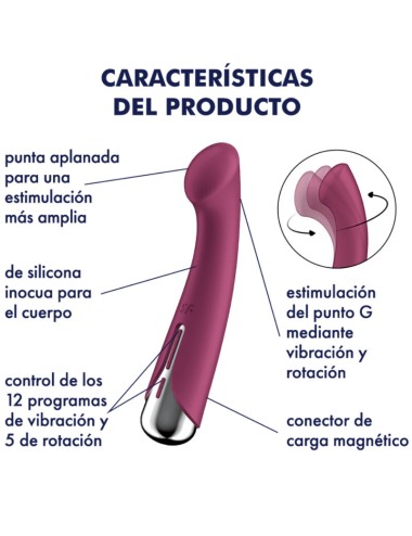 SATISFYER - SPINNING G-SPORT 1 ROTATOR VIBRATOR RED