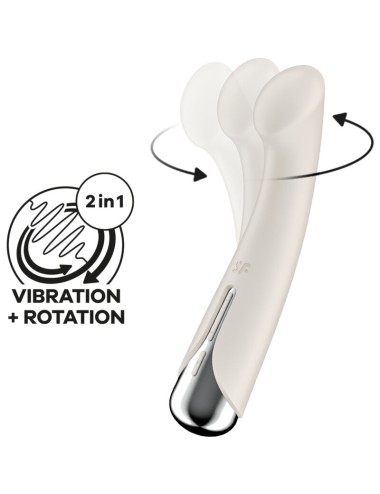 SATISFYER - SPINNING G-SPORT 1 ROTATOR VIBRATOR BEIGE
