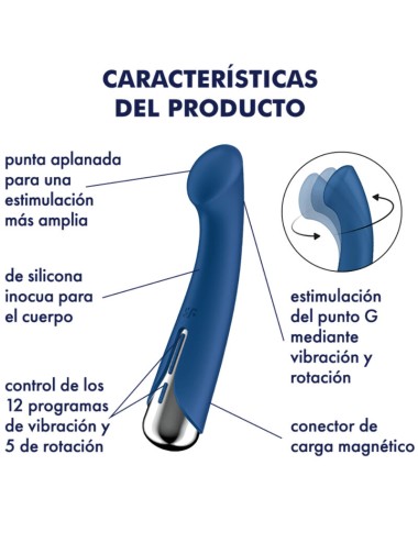 SATISFYER - SPINNING G-SPORT 1 ROTATOR VIBRATOR BLUE