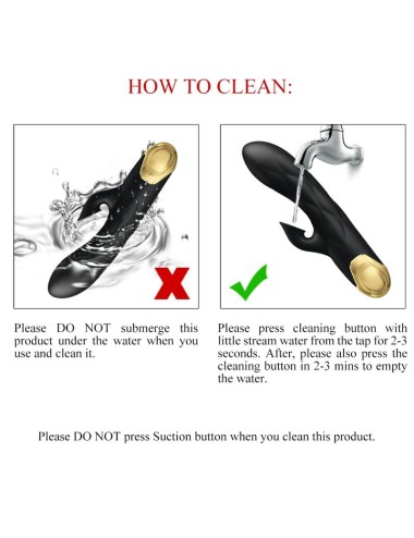 PRETTY LOVE - BLACK RECHARGEABLE GOLD PLATED LUXURY VIBRATOR