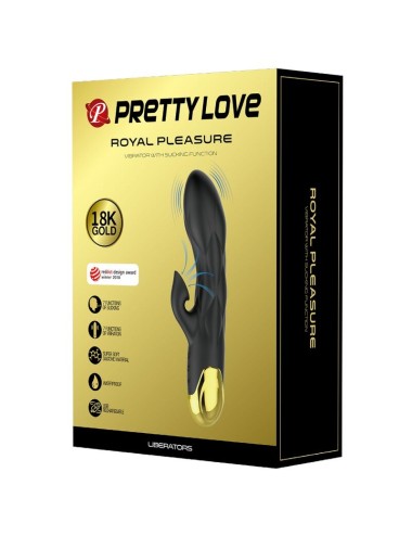 PRETTY LOVE - BLACK RECHARGEABLE GOLD PLATED LUXURY VIBRATOR