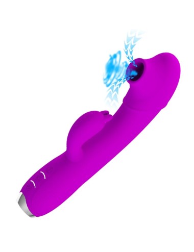 PRETTY LOVE - REGINA RECHARGEABLE VIBRATOR-SUCKER PURPLE