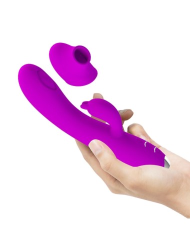 PRETTY LOVE - REGINA RECHARGEABLE VIBRATOR-SUCKER PURPLE