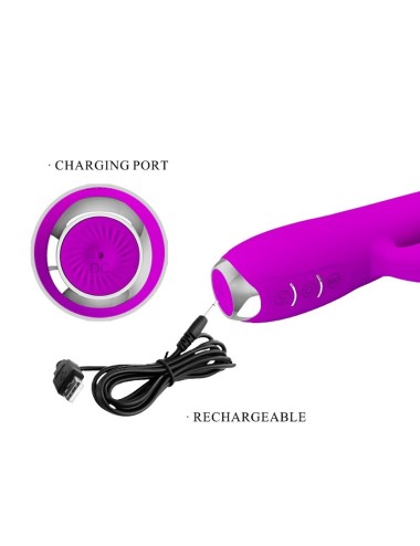 PRETTY LOVE - REGINA RECHARGEABLE VIBRATOR-SUCKER PURPLE