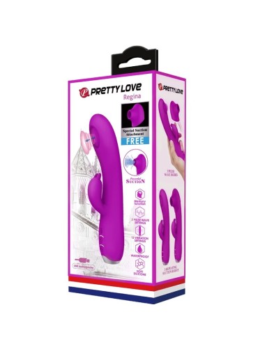 PRETTY LOVE - REGINA RECHARGEABLE VIBRATOR-SUCKER PURPLE