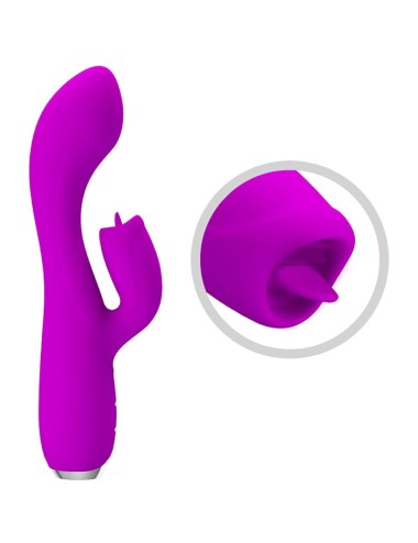 PRETTY LOVE - GLORIA RECHARGEABLE RABBIT VIBRATOR-WATERPROOF PURPLE