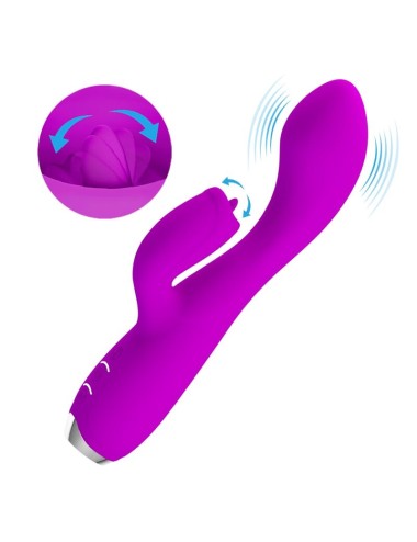 PRETTY LOVE - GLORIA RECHARGEABLE RABBIT VIBRATOR-WATERPROOF PURPLE