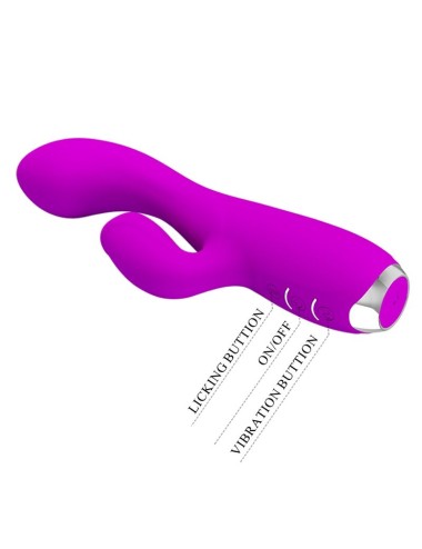 PRETTY LOVE - GLORIA RECHARGEABLE RABBIT VIBRATOR-WATERPROOF PURPLE