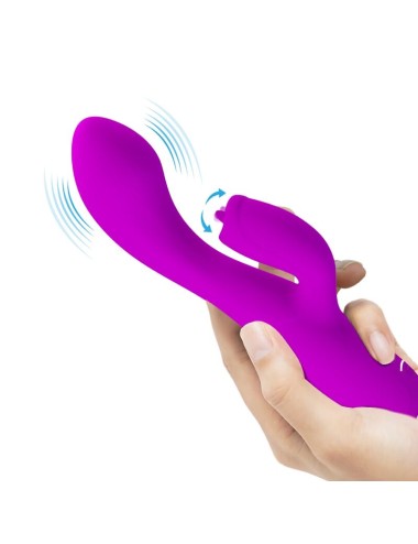 PRETTY LOVE - GLORIA RECHARGEABLE RABBIT VIBRATOR-WATERPROOF PURPLE