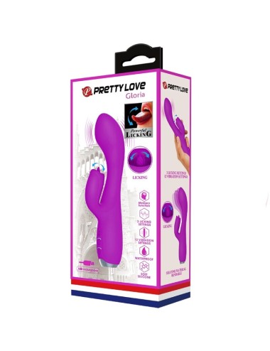 PRETTY LOVE - GLORIA RECHARGEABLE RABBIT VIBRATOR-WATERPROOF PURPLE