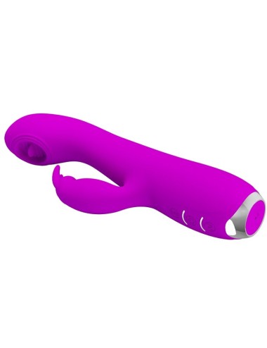 PRETTY LOVE - RACHEL RECHARGEABLE VIBRATOR WITH PURPLE SUCKER