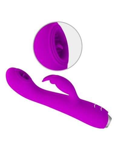PRETTY LOVE - RACHEL RECHARGEABLE VIBRATOR WITH PURPLE SUCKER