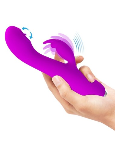 PRETTY LOVE - RACHEL RECHARGEABLE VIBRATOR WITH PURPLE SUCKER