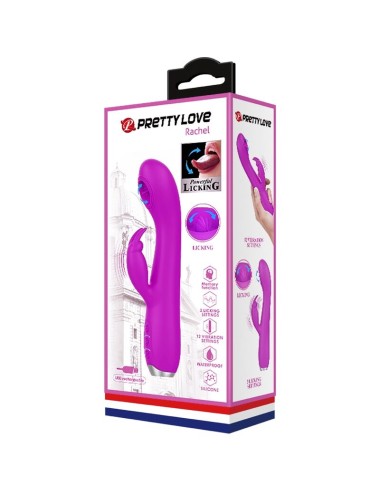 PRETTY LOVE - RACHEL RECHARGEABLE VIBRATOR WITH PURPLE SUCKER