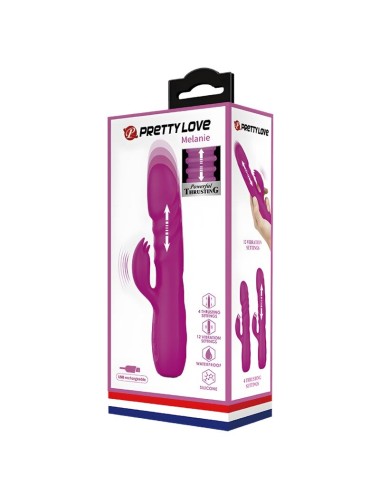 PRETTY LOVE - MELANIE PURPLE RECHARGEABLE RABBIT VIBRATOR