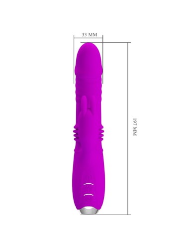PRETTY LOVE - DOROTHY PURPLE RECHARGEABLE RABBIT VIBRATOR