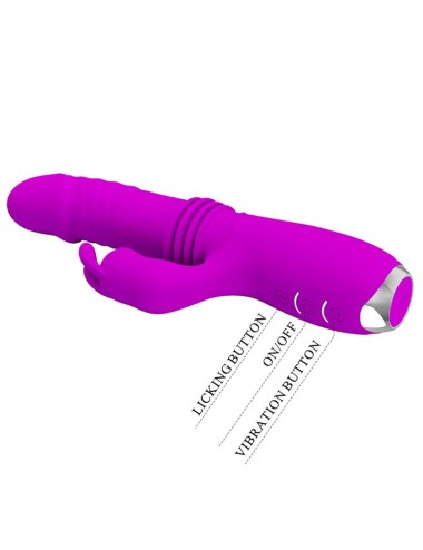 PRETTY LOVE - DOROTHY PURPLE RECHARGEABLE RABBIT VIBRATOR