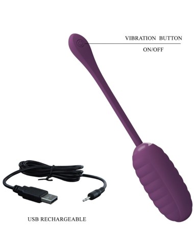 PRETTY LOVE - CASPER PURPLE RECHARGEABLE VIBRATING EGG