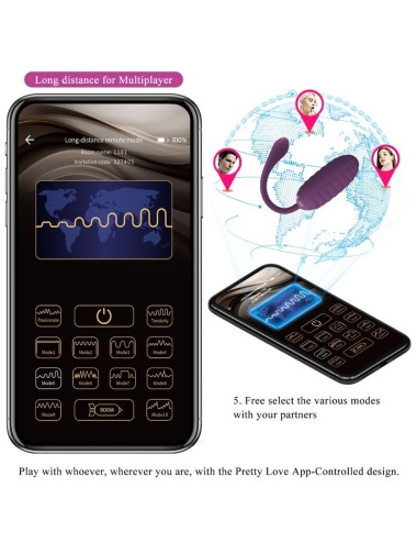 PRETTY LOVE - CASPER PURPLE RECHARGEABLE VIBRATING EGG