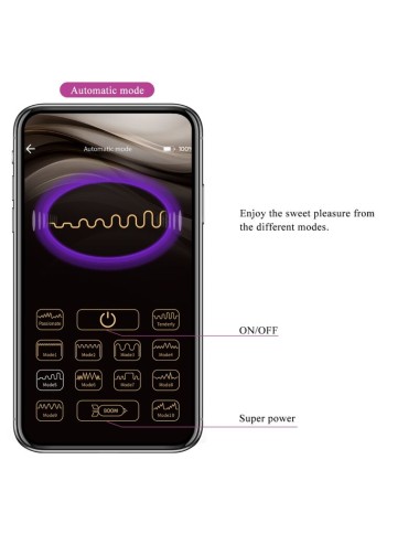 PRETTY LOVE - CASPER PURPLE RECHARGEABLE VIBRATING EGG