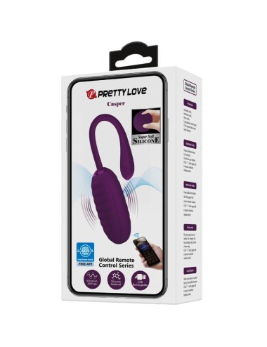 PRETTY LOVE - CASPER PURPLE RECHARGEABLE VIBRATING EGG