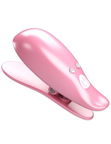 PRETTY LOVE - LEAF VIBRATING NIPPLE CLAMPS PINK