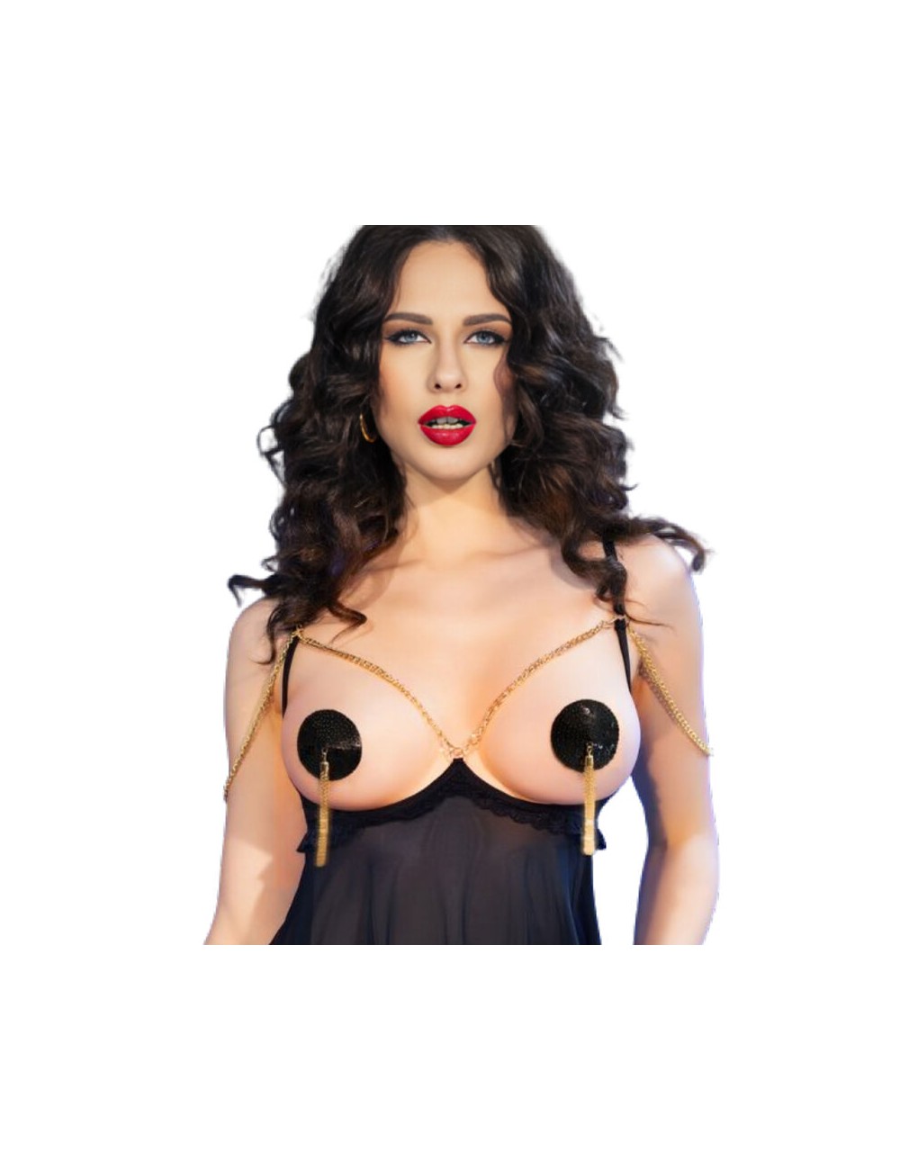 CHILIROSE - CR 4714 NIPPLE COVERS BLACK CHILIROSE - CR 4714 NIPPLE COVERS BLACK