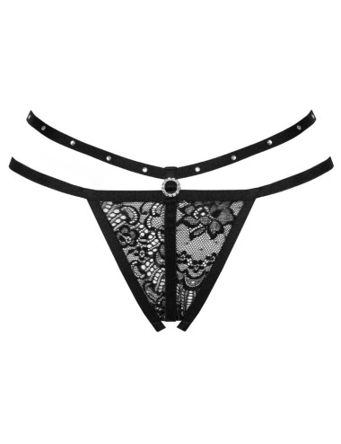 LIVCO CORSETTI FASHION - NOMADE THONG CROTCHLESS BLACK