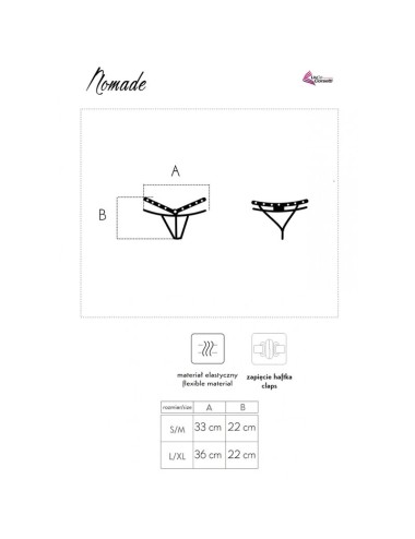 LIVCO CORSETTI FASHION - NOMADE THONG CROTCHLESS BLACK
