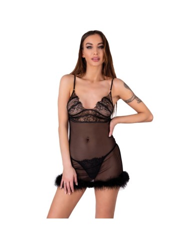 LIVCO CORSETTI FASHION - ZERUNAM SET BABYDOLL + BLACK THONG