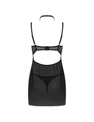 LIVCO CORSETTI FASHION - BINELLA SET BABYDOLL + THONG BLACK