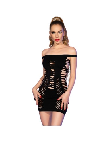 CHILIROSE - CR 4711 BLACK DRESS S/M