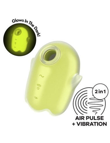 SATISFYER - GLOWING GHOST AIR PULSE & VIBRATOR YELLOW