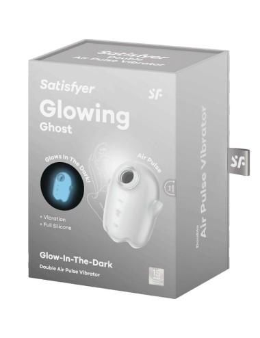 SATISFYER - GLOWING GHOST AIR PULSE & VIBRATOR WHITE