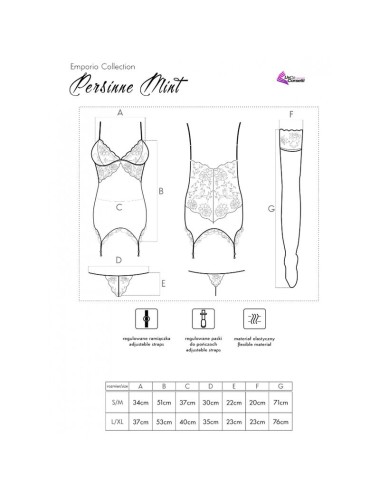 LIVCO CORSETTI FASHION - PERSINNE MIT EMPORIO SET CORSET + PANTY + STOCKINGS